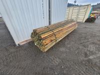 (150) 2 Inch -3 Inch X 14 Ft Treated Fence Rails