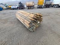 (70) 4-5 Inch X 9 Ft Treated Fence Posts