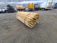 (70) 4-5 Inch X 8 Ft Treated Fence Posts