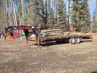 2015 Double A 20 Ft T/A G/N Flat Deck Trailer