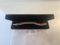 Carsation Designs 14K Gold Plated 12 mm Iced Out Cuban Link Bracelet