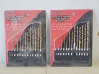 (2) 13 Piece Hex Shank Titanium Drill Bit Sets