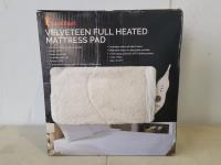 ThermHeart Velveteen Full Heated Mattress Pad