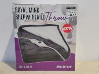 Royal Mink Sherpa Heated Throw Blanket