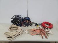 Qty of Air Hoses, Rubber Tire Chain Adjusters, Portable Fuel Pump and Rope