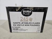 (10) Boxes of Dura Plus Vinyl Gloves - Size XL