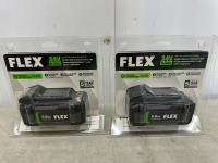 (2) Flex 24V 5.0 Ah Lithium-Ion Batteries