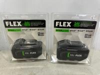 (2) Flex 24V 8.0 Ah Lithium-Ion Batteries