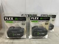 (4) Flex 24V 8.0 Ah Lithium-Ion Batteries