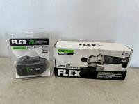 Flex 24V Brushless 5 Inch Variable Speed Angle Grinder with Side Switch and 8.0Ah Lithium Battery