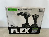 Flex 24V Brushless 1/2 Inch Drill and 1/4 Inch Impact Kit