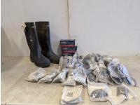 Baffin Bully Mens Size 13 Boots and Qty of Safety Glasses