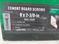 Qty of Grabber 8 X 2-3/8 Inch Drill Point Cement Board Screws