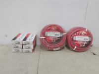 (2) 25 Ft X 1/4 MPT Low Temp Air Hose and (30) 1/4 X 1/4 FPT Universal Couplers