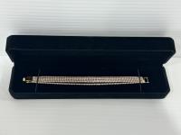 Smartlife 18K Gold Plated Multi-Strand Tennis Bracelet