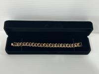 Smartlife 18K Gold Plated 12.0 mm Iced Out Cuban Link Bracelet