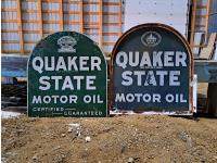 (2) Quaker State Motor Oil Signs