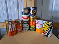 (8) Misc Unopened Vintage Oil Cans