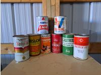 (8) Misc Unopened Vintage Oil Cans