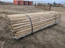 (135) 3.5 Inch X 12 Ft Treated Fence Rails