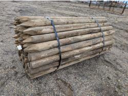 (70) 4-5 Inch X 8 Ft Treated Chiselled Posts