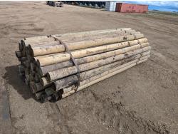 (70) 4-5 Inch X 10 Ft Treated Fence Rails