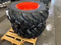 (2) Firestone 17.5-24 Rear Tractor Tires with 8 Bolt Rims