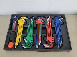 55 Piece Long Arm and Ball End Hex Key Wrench Set