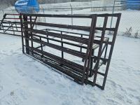 (3) 9.5 Ft Steel Gates, (1) 9 Ft Steel Gate (1) 12 Ft X 6 Ft Panel