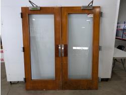 Double Wooden Doors with Glass