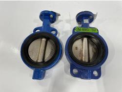 (2) Predator Cast Iron Nickel Plated Butterfly Valves