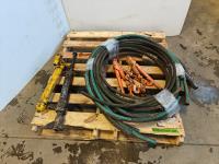 Qty of Hydraulic Hose Pieces, (2) Chain Snap Boomers, Porta Power