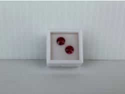 Smartlife (2) 6.5 mm Lab-Created Red Ruby Gemstones