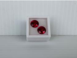 Smartlife (2) 10.0 mm Lab-Created Red Ruby Gemstones