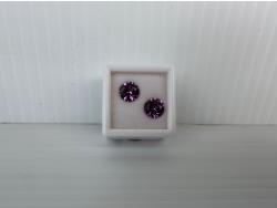 Smartlife (2) 8.0 mm Lab-Created Purple Sapphire Gemstones