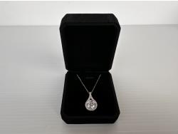 Smartlife Sterling Silver 5.0 Ct Simulated Diamond Halo Necklace