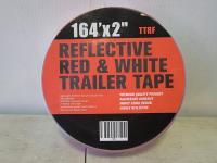 2 Inch X 164 Ft Reflective Red and White Trailer Tape