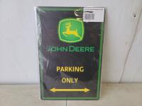 John Deere Parking Only Tin Sign