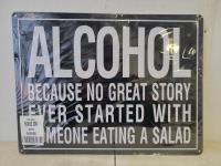 Alcohol Tin Sign