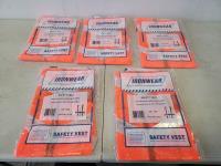 (5) Ironwear Polyester Orange Mesh Safety Vests