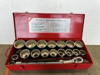 22 Piece 1 Inch Drive Socket Wrench Set