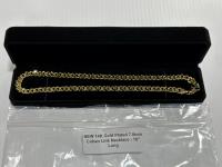 14K Gold Plated 7.0 mm Cuban Link Necklace - 18 Inch Long