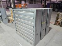 (3) 48 Inch Fan Housings with Louvers and Electric Motors