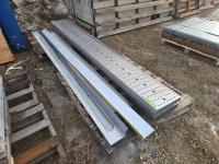 (5) Stainless Steel Shelfs & Qty of Various Length Aluminum and Steel Flashing