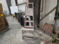 (1) 4 Step Aluminum Ladder & (1) 2 Step Aluminum Ladder