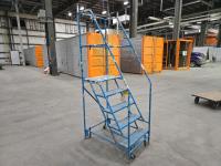 5 Step Mobile Warehouse Ladder