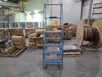 5 Step Mobile Warehouse Ladder