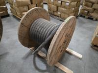 (70±) 4 Wire Heavy Duty Tech Cable on 36 inch X 27.5 inch Wooden Spool