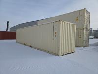 40 Ft High Cube End Door Shipping Container (Off White)