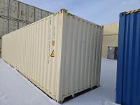 40 Ft High Cube End Door Shipping Container (Off White)